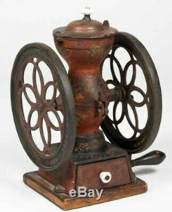 Enterprise Coffee Grinder Double Wheel Table Mill Antique #123