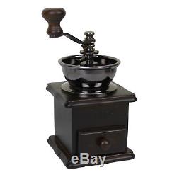 Evelyne Wood Vintage Antique Coffee Bean Mill Windmill Hand Crank Manual Grinder