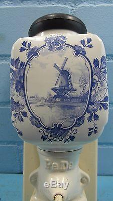 Folklore Antique Dutch Blue Delft Pede Coffee Grinder