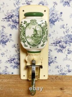 GERMAN ANTIQUE PeDe Dienes Wall-Mount Coffee Grinder Manual Mill Vintage Decor