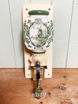 GERMAN ANTIQUE PeDe Dienes Wall-Mount Coffee Grinder Manual Mill Vintage Decor