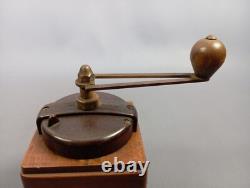 Geugeot Frères Wooden Coffee Grinder Patented Made In France Vintage 1960