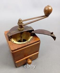 Geugeot Frères Wooden Coffee Grinder Patented Made In France Vintage 1960