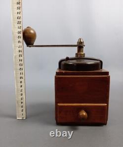 Geugeot Frères Wooden Coffee Grinder Patented Made In France Vintage 1960