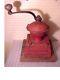 Grand Union Tea Company 1800s Cast Iron Coffee Mill Grinder w Old Red Paint