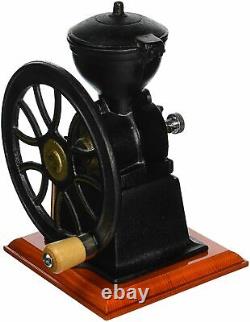 Hand Crank Wheel Manual Cast Iron Coffee Bean Grinder Mill Antique Vintage Burr