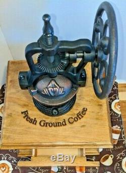 Handcrafted Antique Farmhouse Style Coffee Grinder Mill