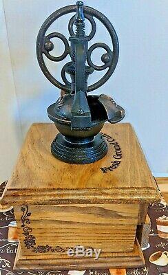 Handcrafted Antique Farmhouse Style Coffee Grinder Mill