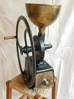 Huge Antique Industrial Balance Wheel Coffee Grinder Emmericher Maschinenfabrik