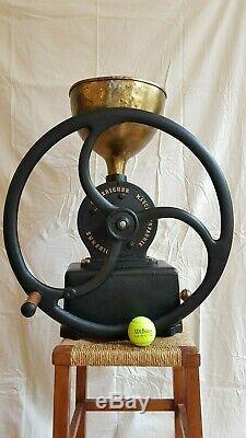 Huge Antique Industrial Balance Wheel Coffee Grinder Emmericher Maschinenfabrik