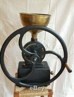 Huge Antique Industrial Balance Wheel Coffee Grinder Emmericher Maschinenfabrik