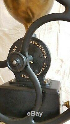 Huge Antique Industrial Balance Wheel Coffee Grinder Emmericher Maschinenfabrik