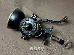 Husqvarna Cast Iron Coffee Mill Antique Table Mount Grinder Coffee Great Shape