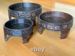 Indian Carved Grinder Chakki Tablerare Vintage Originalhandcraftedlarge Size