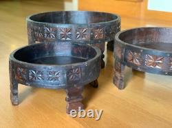 Indian Carved Grinder Chakki Tablerare Vintage Originalhandcraftedlarge Size