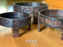Indian Carved Grinder Chakki Tablerare Vintage Originalhandcraftedlarge Size