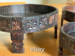 Indian Carved Grinder Chakki Tablerare Vintage Originalhandcraftedlarge Size