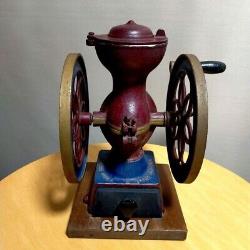 Japan Coffee Machine STAR COFFEE MILL Antique Cast Iron Coffee Grinder Mill