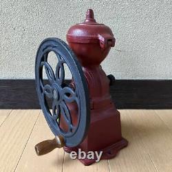 Kalita DIA Coffee Mill Hand Mill grinder Showa retro antique Red Made in Japan