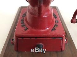 L. F. & C. Coffee Mill Grinder No. 11 New Britain, Conn Great Red Color USA Made