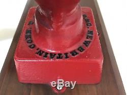 L. F. & C. Coffee Mill Grinder No. 11 New Britain, Conn Great Red Color USA Made