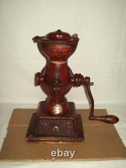 L@@K Landers Frary & Clark Antique Cast Iron Hand Crank Coffee Grinder Mill