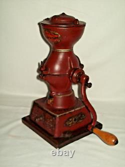 L@@K Landers Frary & Clark Antique Cast Iron Hand Crank Coffee Grinder Mill