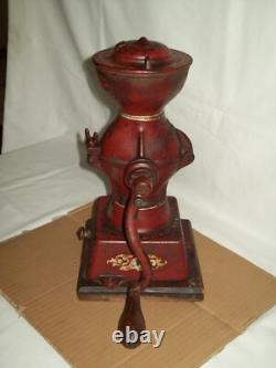 L@@K Landers Frary & Clark Antique Cast Iron Hand Crank Coffee Grinder Mill