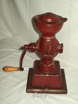 L@@K Landers Frary & Clark Antique Cast Iron Hand Crank Coffee Grinder Mill