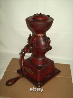 L@@K Landers Frary & Clark Antique Cast Iron Hand Crank Coffee Grinder Mill