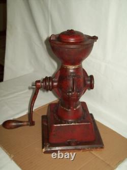 L@@K Landers Frary & Clark Antique Cast Iron Hand Crank Coffee Grinder Mill