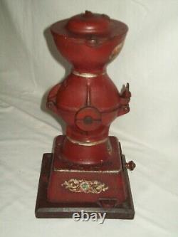 L@@K Landers Frary & Clark Antique Cast Iron Hand Crank Coffee Grinder Mill