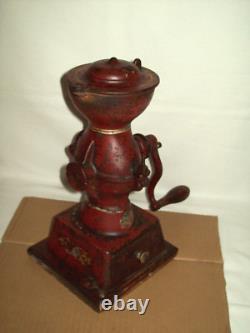 L@@K Landers Frary & Clark Antique Cast Iron Hand Crank Coffee Grinder Mill