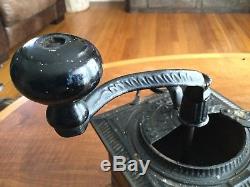 Large Antique Coffee Grinder Cast Iron & Wood Vintage Arcade Imperial With Drawer
