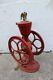 Large Antique ELGIN National Coffee Mill Grinder with Eagle kitchen decor red