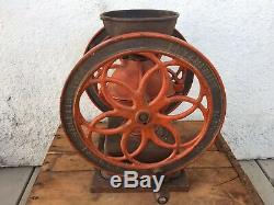 Large Enterprise Coffee Grinder Mill Antique Double 12.5 Inch Wheels