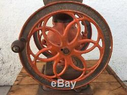 Large Enterprise Coffee Grinder Mill Antique Double 12.5 Inch Wheels