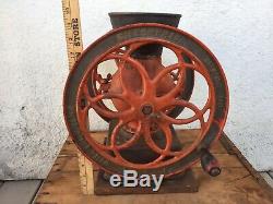 Large Enterprise Coffee Grinder Mill Antique Double 12.5 Inch Wheels