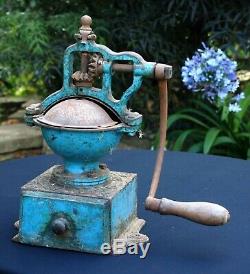 Large Vintage Peugeot France Coffee Grinder Cast Iron Collectable Original