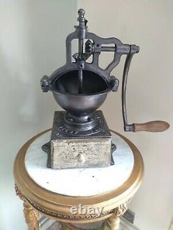 Large shop counter Antique Peugeot A2 Cast Iron Coffee Grinder c1900s