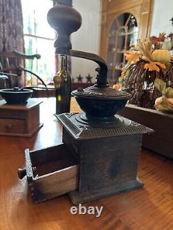Lot of 3 antique coffee grinders vintage