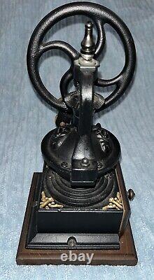 Manual coffee grinder Bean Spice Antique Cast-Iron hand crank vintage retro