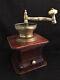 Mill Coffee XIX ° Th Century Wood Bronze Antique French Coffee Grinder