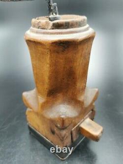 Moulin A Cafe XVIII Louis XIV Bois Sculpte Antique Coffee Grinder Kaffeemuhle