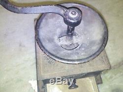 Museum Rare T & C Clark 3 Improved Coffee Grinder MILL Antique Cast Iron & Brass