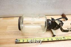 Nice Vintage Original Arcade 25 Coffee Grinder Wall Mounted With Glass Canister