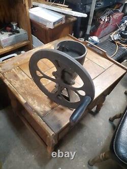 No. 1-1/2 antique coffee grinder burr grain mill 12 wheel cast iron