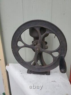 No. 1-1/2 antique coffee grinder burr grain mill 12 wheel cast iron