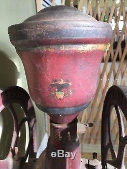 ORIG PAINT EAGLE Antique Elgin National Coffee Mill Grinder Woodruff& Edwards 44