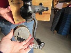 ORIGINAL c1915 LANDERS FRARY & CLARK COFFEE GRINDER / MILL RARE CORNER MOUNT